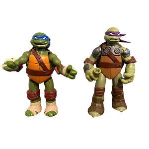 TMNT Teenage Mutant Ninja Turtles Leonardo Donatello Action Figure Lot of 2